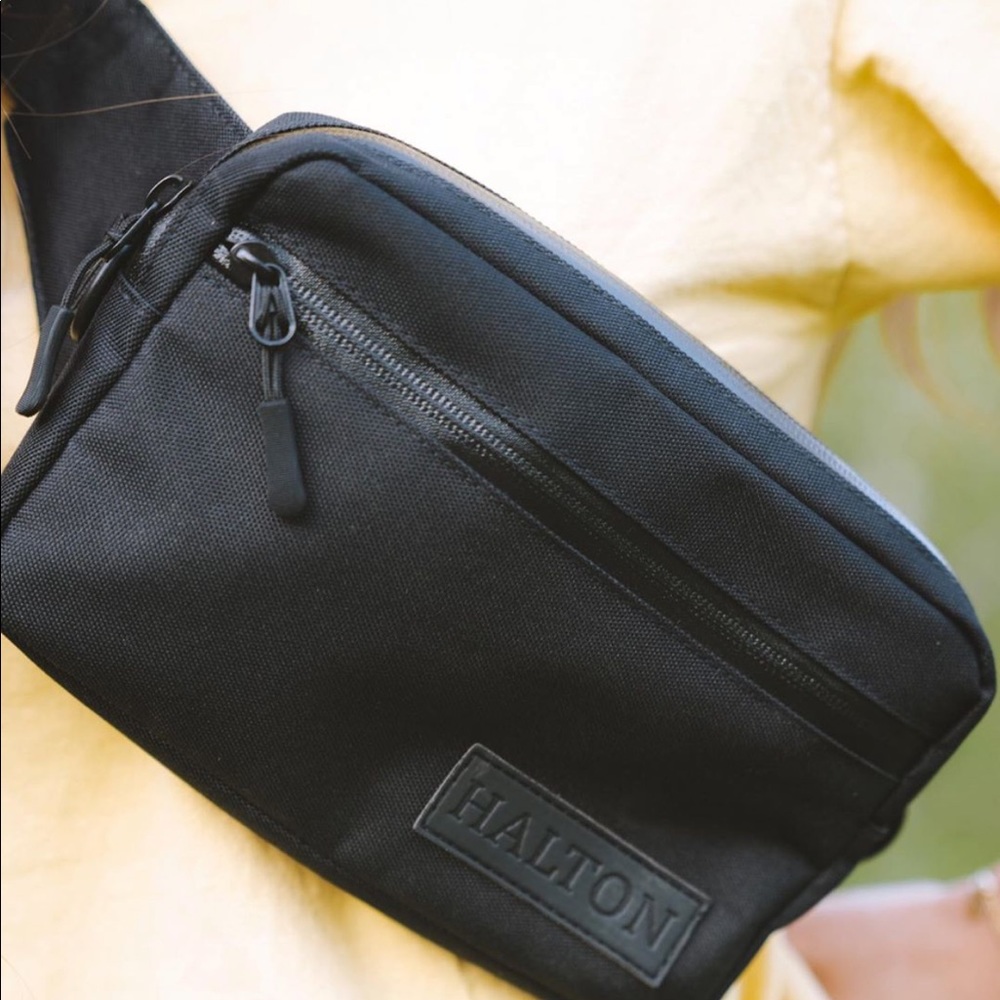 Black Halton fanny pack